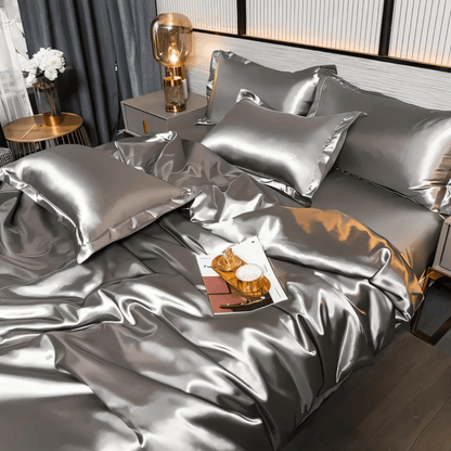 Luxe Beddengoedset Met Zijdezachte Structuur Voor Verfijnde Slaaprust
