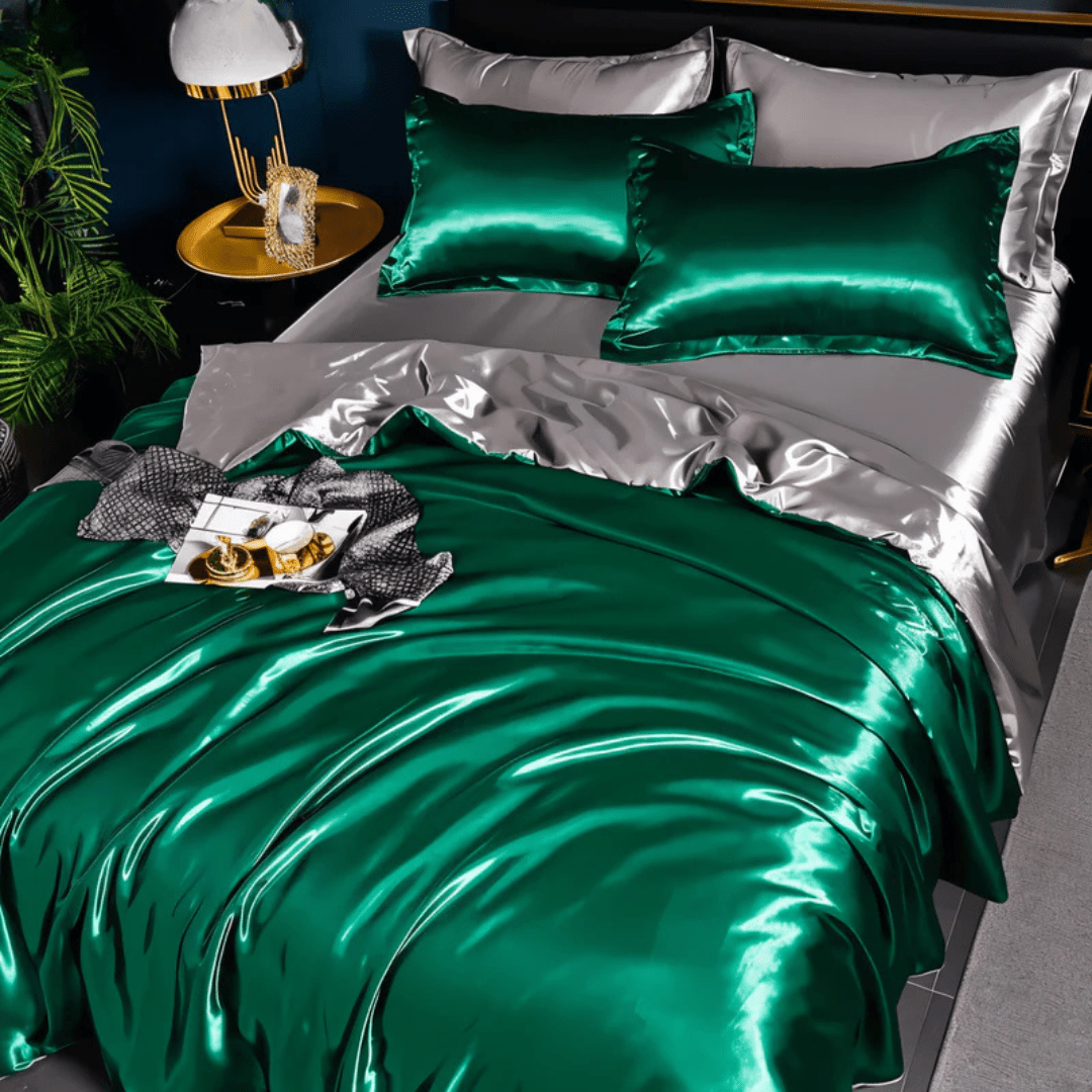 Luxe Beddengoedset Met Zijdezachte Structuur Voor Verfijnde Slaaprust