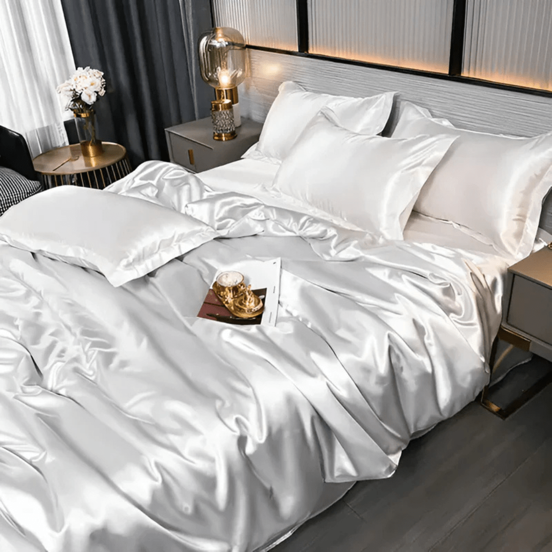 Luxe Beddengoedset Met Zijdezachte Structuur Voor Verfijnde Slaaprust