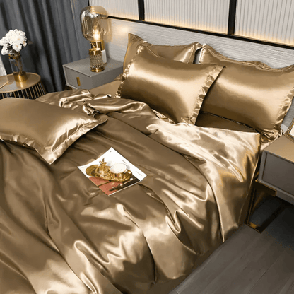 Luxe Beddengoedset Met Zijdezachte Structuur Voor Verfijnde Slaaprust