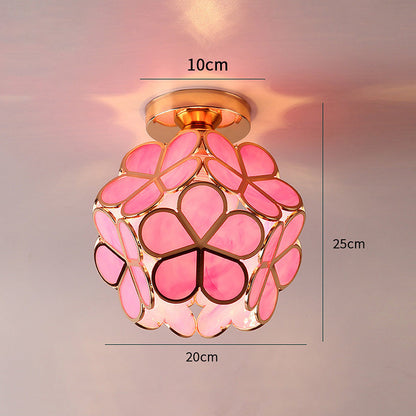 Luxe Plafondlamp Met Bloemvormig Design En Glazen Details