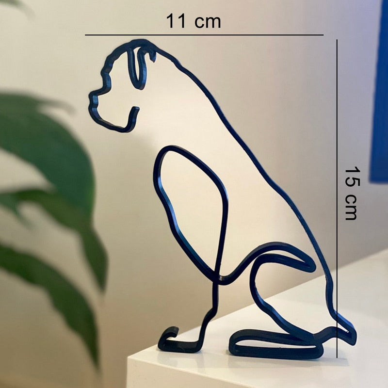 Hondensculptuur Met Minimalistische Vorm En Dagelijkse Decoratieve Stijl