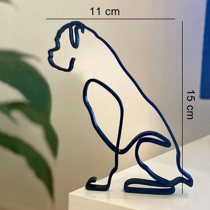 Hondensculptuur Met Minimalistische Vorm En Dagelijkse Decoratieve Stijl