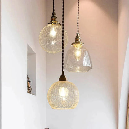 Vintage Glazen Hanglamp Met Tijdloze Uitstraling