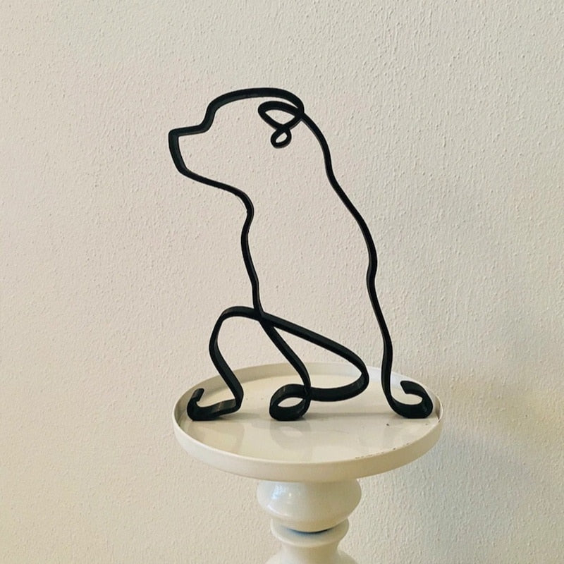 Hondensculptuur Met Minimalistische Vorm En Dagelijkse Decoratieve Stijl