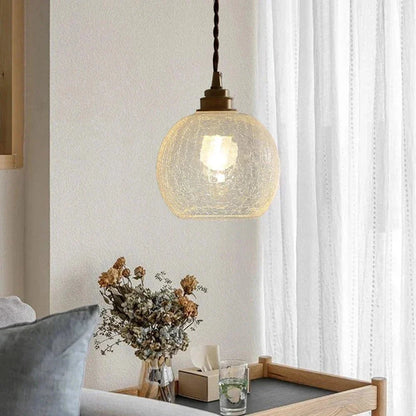 Vintage Glazen Hanglamp Met Tijdloze Uitstraling