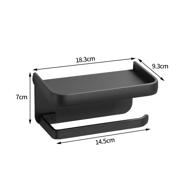 Toiletrolhouder Met Opbergplank En Moderne Constructie