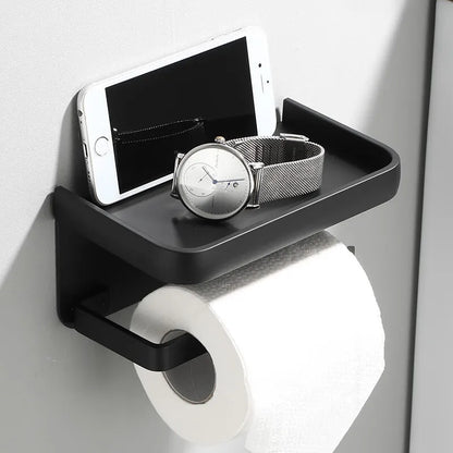 Toiletrolhouder Met Opbergplank En Moderne Constructie