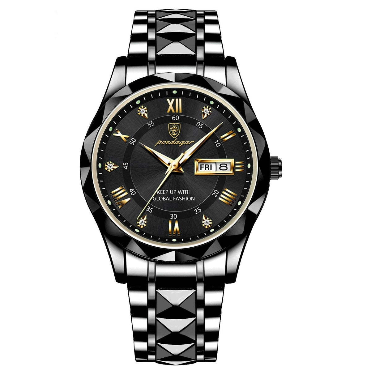 Herenhorloge Lichtgevend met Roestvrij Staal en Quartz Tijdmechanisme