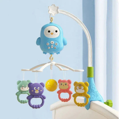 Muzikale Babymobiel met Uiltje en Kleurrijke Hangfiguren