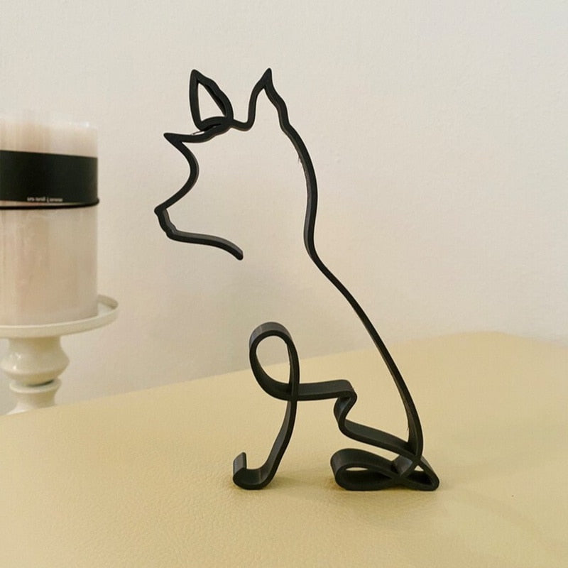 Hondensculptuur Met Minimalistische Vorm En Dagelijkse Decoratieve Stijl