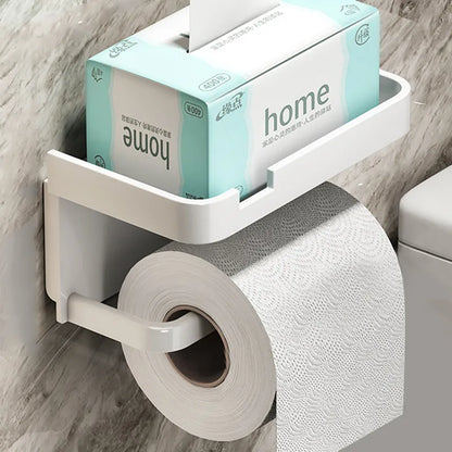 Toiletrolhouder Met Opbergplank En Moderne Constructie