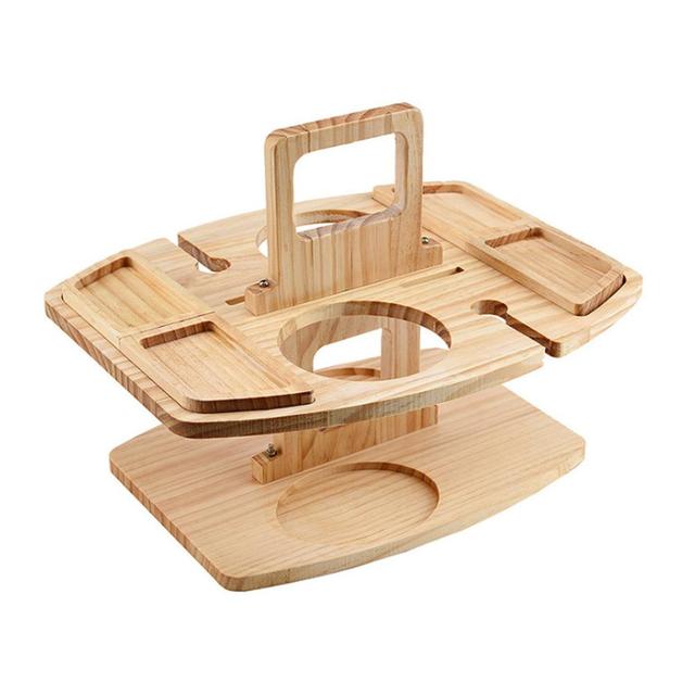 Houten Picknicktafel Voor Snacks, Drank En Dagelijks Buitenplezier