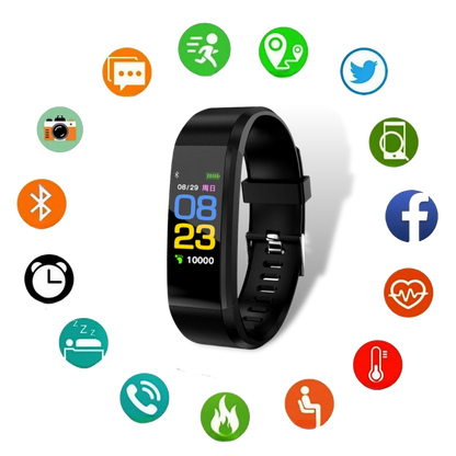 Senioren Smartwatch Met Gezondheidsmonitor En Helder LED Display
