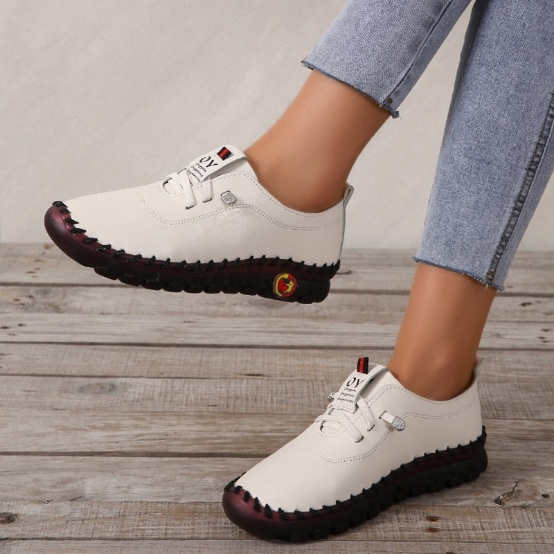 Comfortabele Platte Loafer Met Orthopedische Ondersteuning Voor Dagelijks Loopgemak