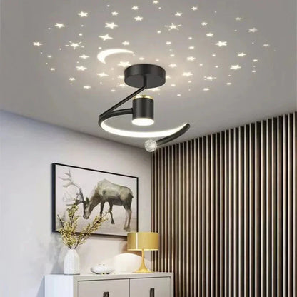 LED‑Plafondlamp met Sterrenlichteffect en Dimbare Lichtregeling