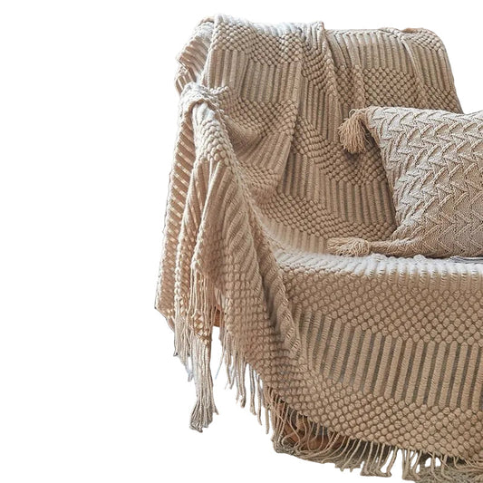 Zacht Gebreid Plaid van Katoen met Scandinavisch Design