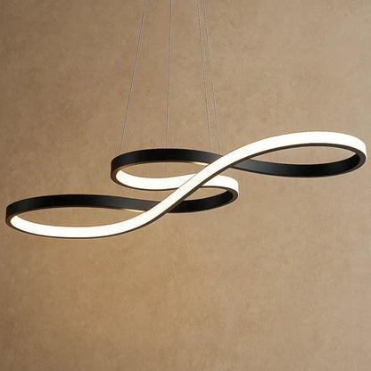 Moderne Design Hanglamp Met Golvende Lichtstructuur En LED-Verlichting