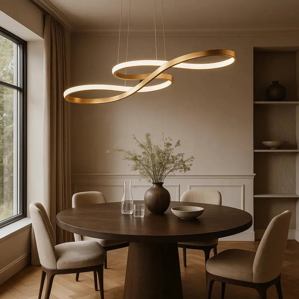 Moderne Design Hanglamp Met Golvende Lichtstructuur En LED-Verlichting
