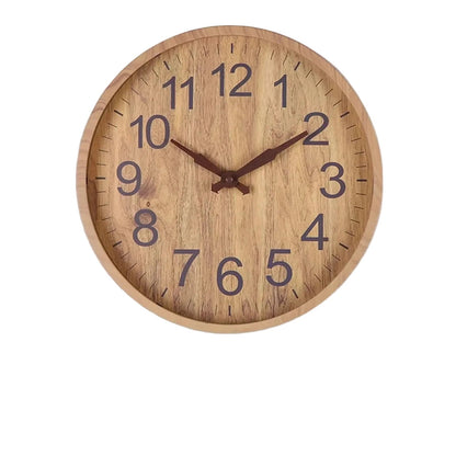 Stille Wandklok met Houtlook – Scandinavisch Design 30 cm