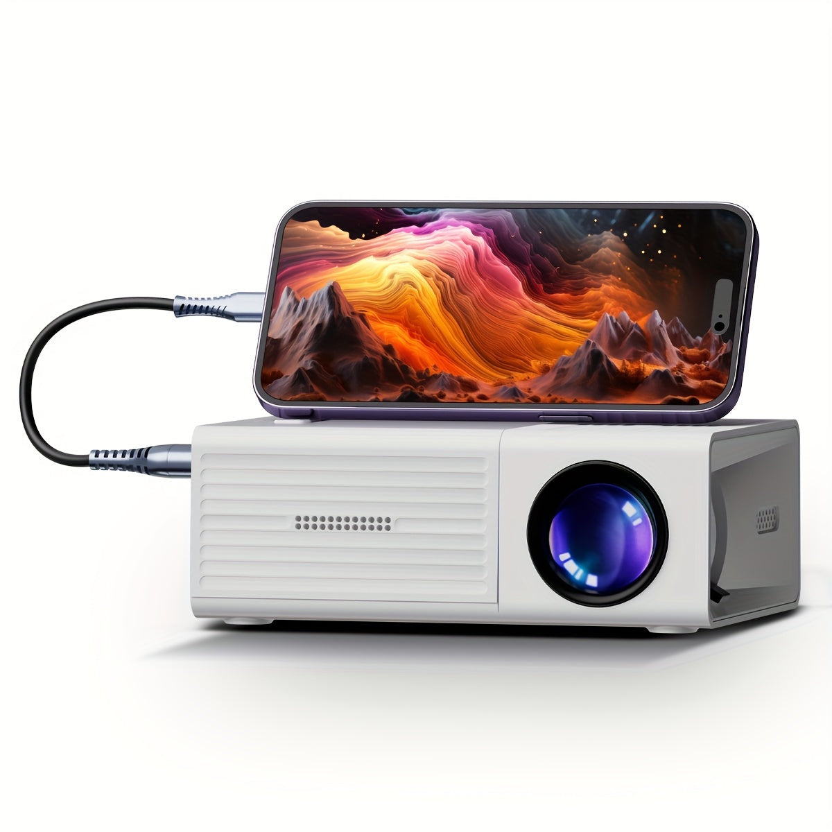 Mini Projector 3000 Lumen Draagbaar met HDTV & USB