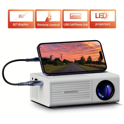 Mini Projector 3000 Lumen Draagbaar met HDTV & USB