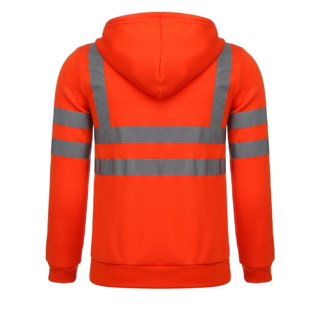 Reflecterende Werkhoodie met Capuchon en Grote Zakken