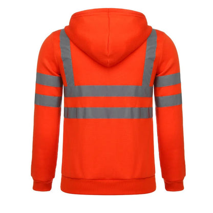Reflecterende Werkhoodie met Capuchon en Grote Zakken