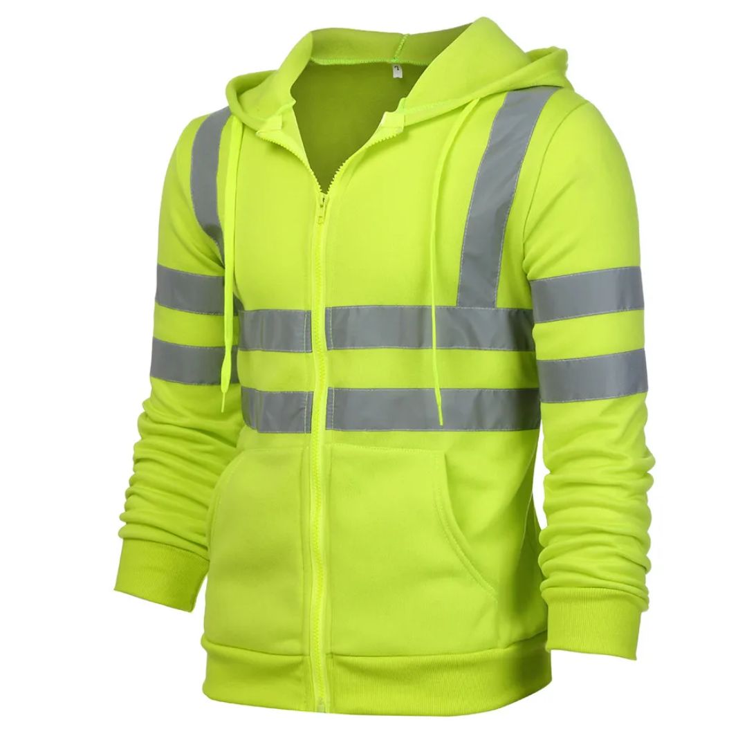 Reflecterende Werkhoodie met Capuchon en Grote Zakken