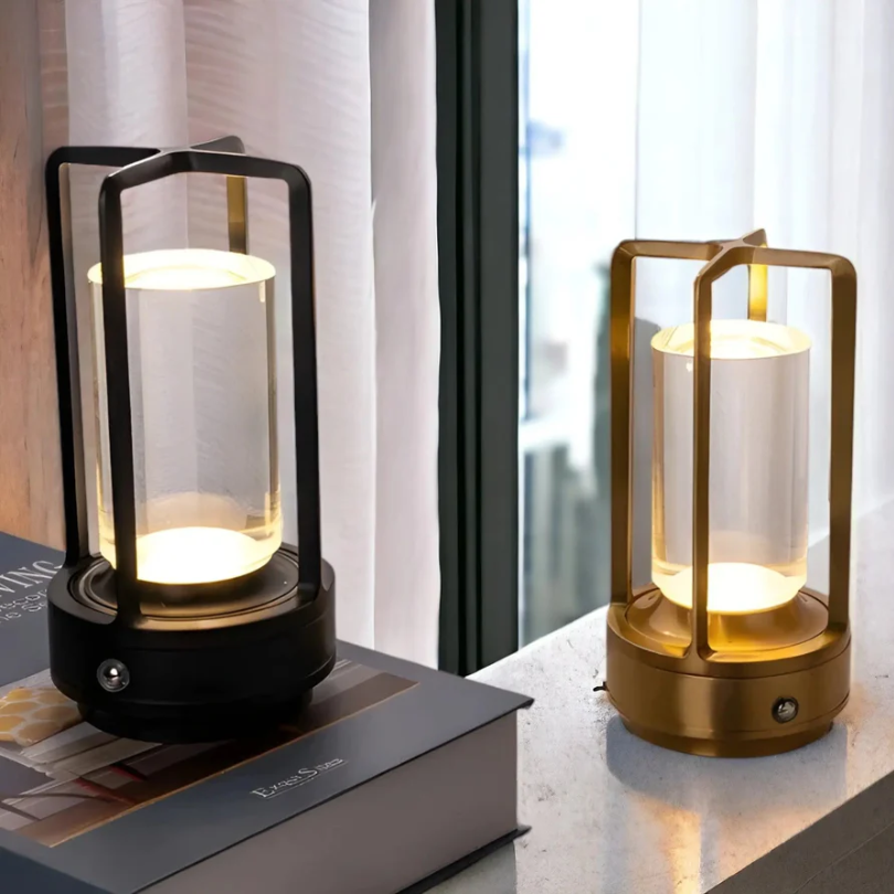 Scandinavische Draadloze LED Tafellamp Met Kristallen Kap