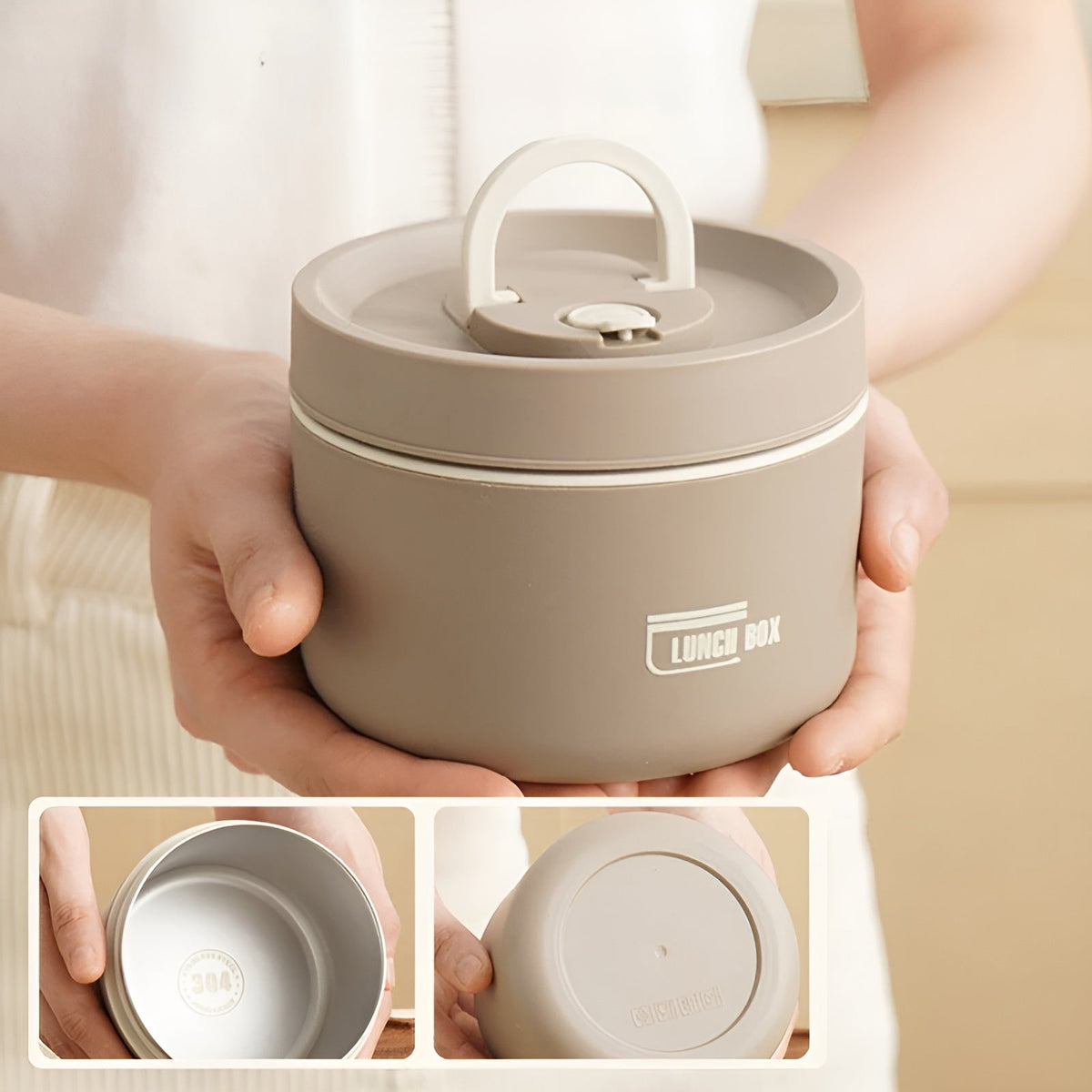 Geïsoleerde Lunchbox Met Meerdere Compartimenten En Draagtas