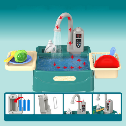 Speelkeuken Met Waterfunctie En Interactief Ontwerp Voor Kinderspel