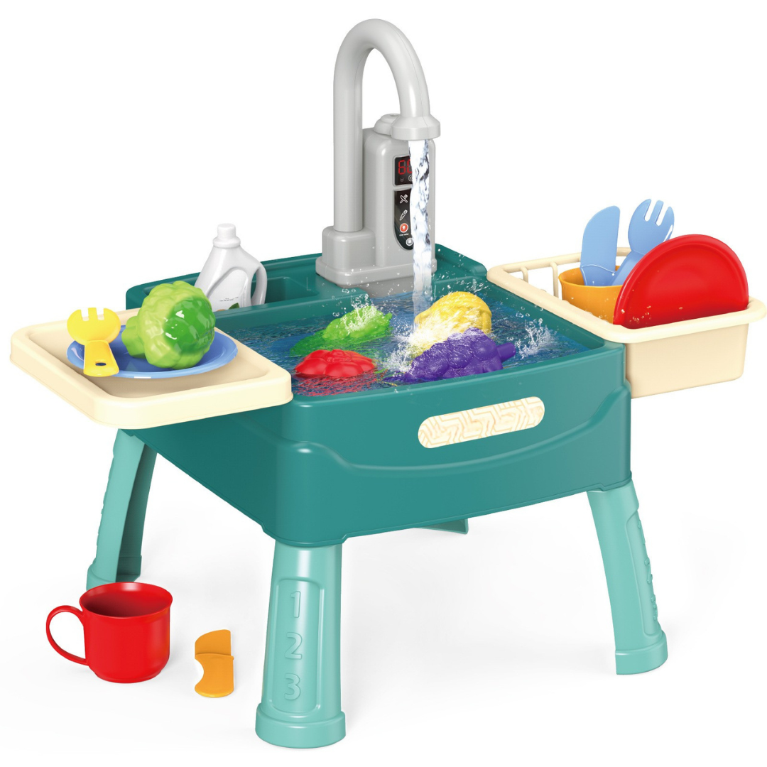 Speelkeuken Met Waterfunctie En Interactief Ontwerp Voor Kinderspel