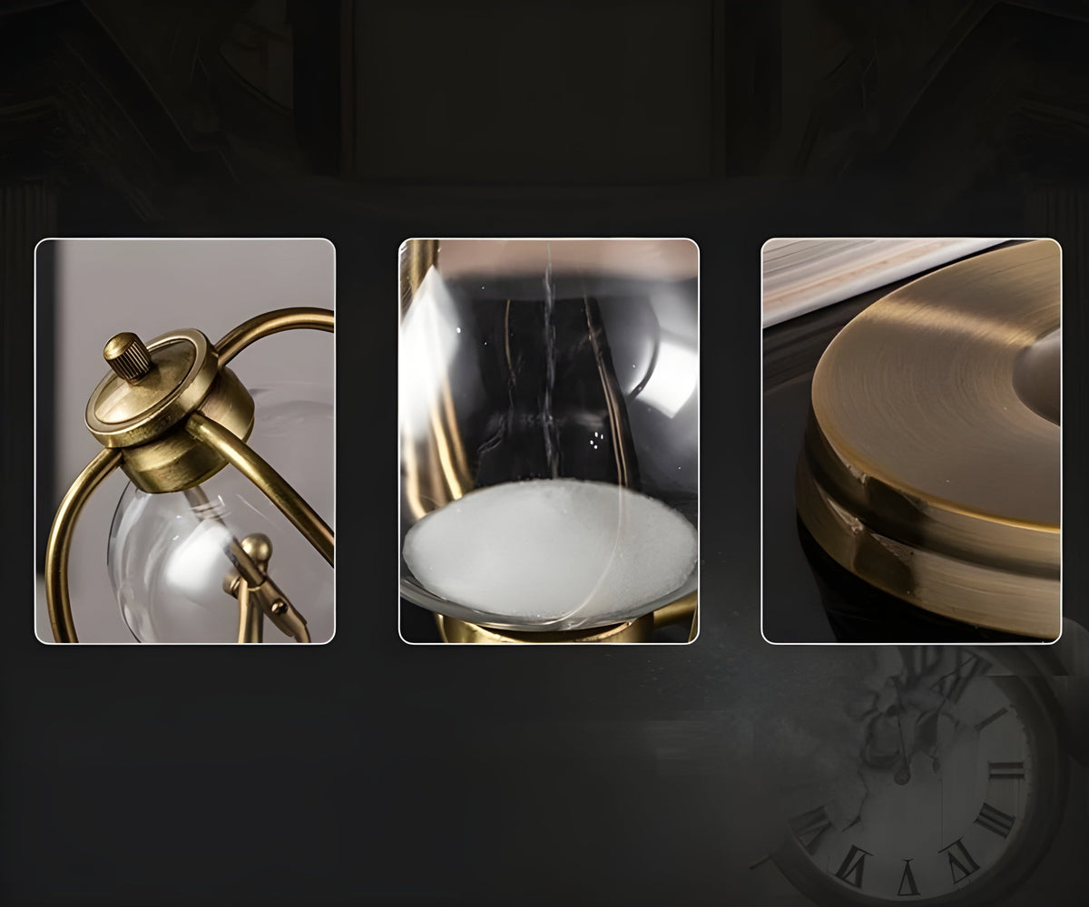 Decoratieve Zandloper Met Luxe Metalen Frame