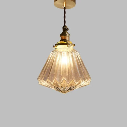 Vintage Glazen Hanglamp Met Tijdloze Uitstraling