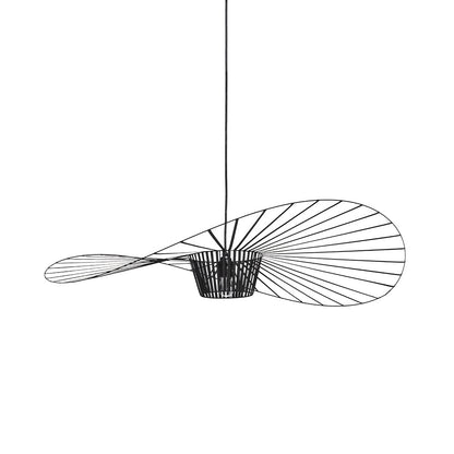 Scandinavische Hanglamp Met Strohoed Design En Open Draadframe