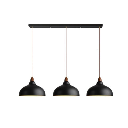Houten Hanglamp Met Gebogen Kap En Scandinavische Lijnen
