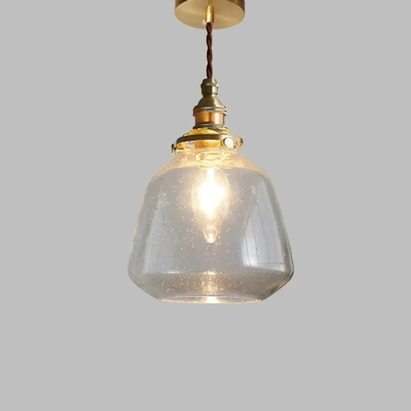 Vintage Glazen Hanglamp Met Tijdloze Uitstraling