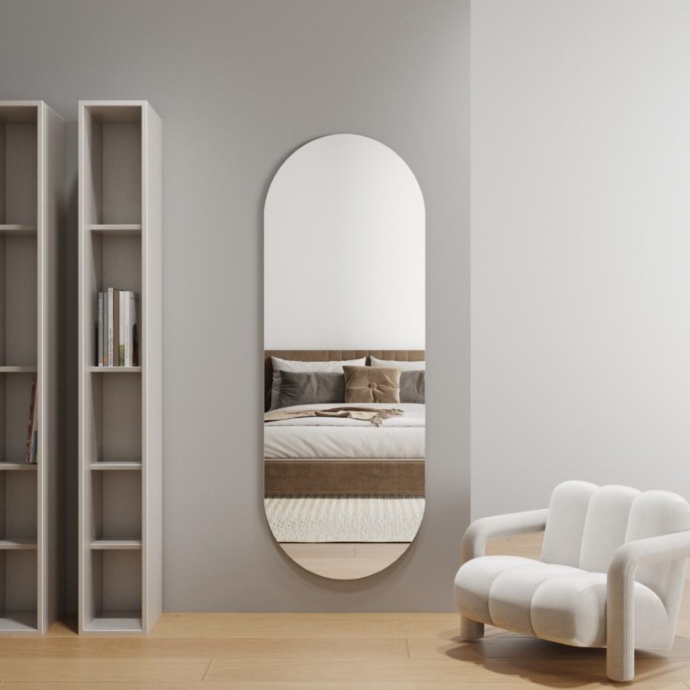 Ovale Wandspiegel Met Art Deco Ontwerp Voor Een Stijlvolle Ruimtebeleving