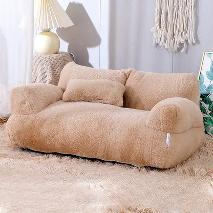 Kalmerende Huisdierensofa Met Opstaande Randen En Imitatiebont