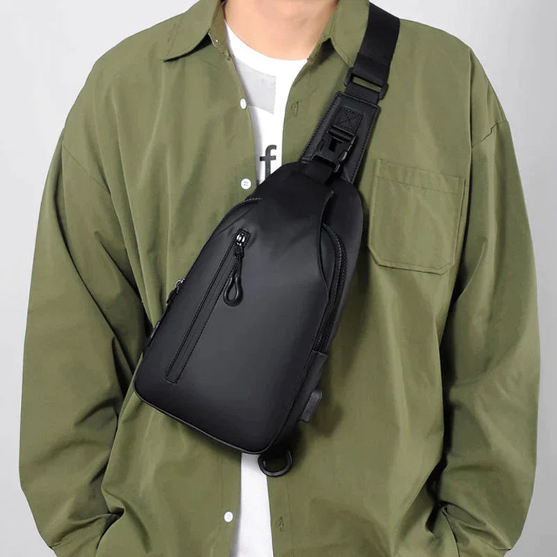 Crossbody Tas Waterdicht met Antidiefstal Rits en Compact Unisex Ontwerp