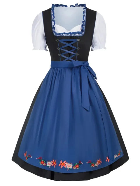 Oktoberfest Jurk Met Veterdetail En Traditionele Feestuitstraling