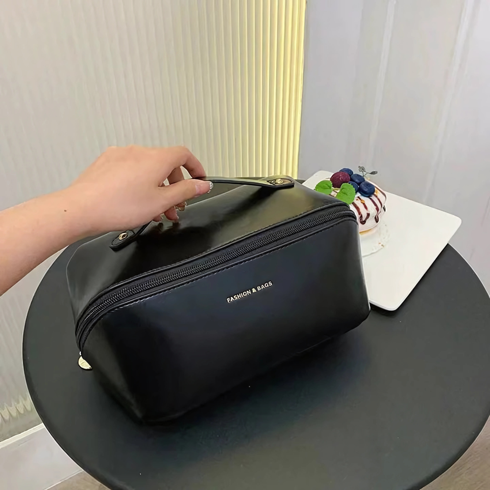 Luxe Beautycase van PU-Leer met Meerdere Opbergvakken