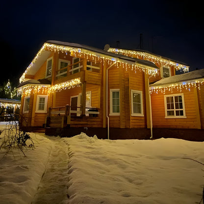 Warmwitte Waterdichte Led Lichtgordijn Voor Buiten