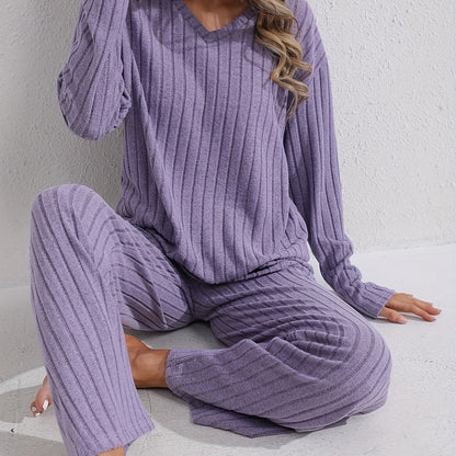 Comfortabele Dames Loungeset met Lange Mouwen en Broek