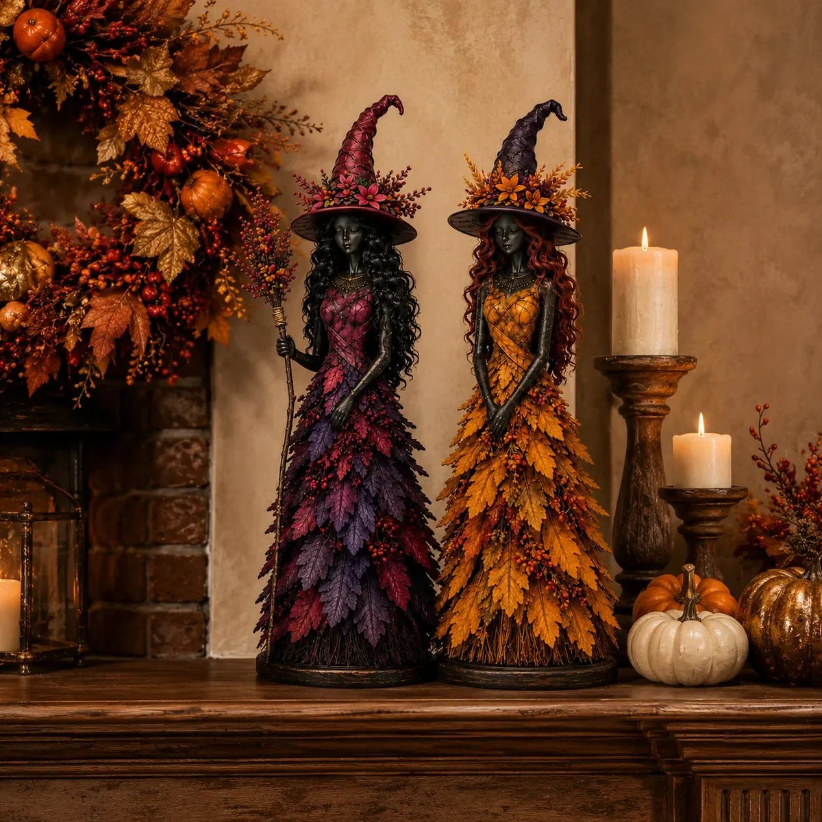 Herfstdecoratie Met Handgemaakte Bladaccenten En Rustgevend Gezichtje