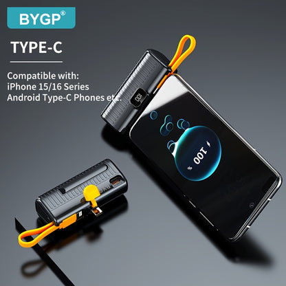 BYGP Mini Powerbank 5000mAh – Zakformaat Back-up voor iPhone & Android