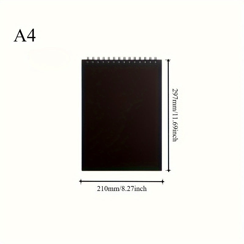 Zwarte schetsboekenset – 30 stuks met spiraalbinding en dik papier voor kunststudenten en studio-ontwerp