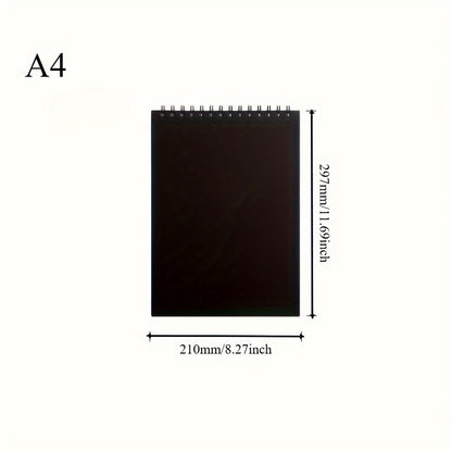 Zwarte schetsboekenset – 30 stuks met spiraalbinding en dik papier voor kunststudenten en studio-ontwerp