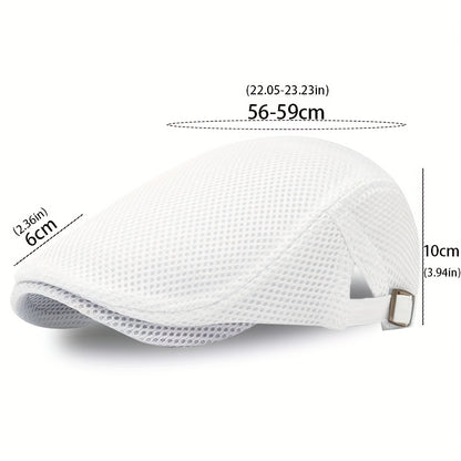 Modieuze Ademende Mesh Newsboy Cap